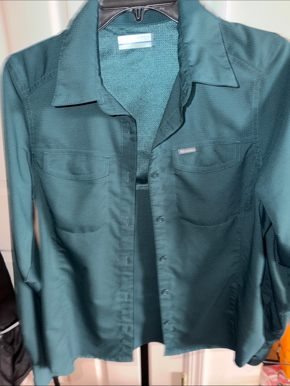 Columbia Teal Button-Up Lightweight Shirt Jacket